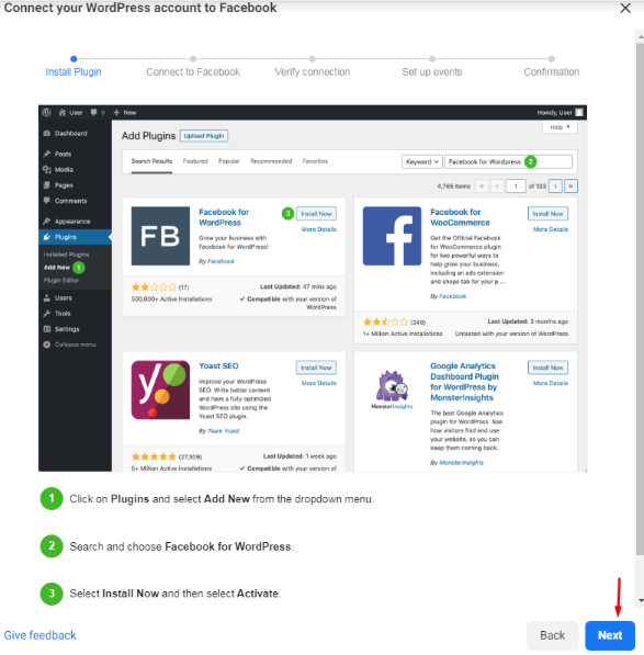 البكسل باستخدام البلاجنز