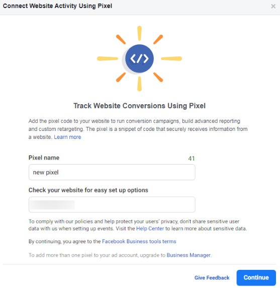 البكسل باستخدام البلاجنز