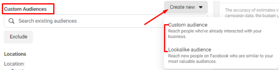 الجماهير المخصصة فى اعلانات الفيسبوك