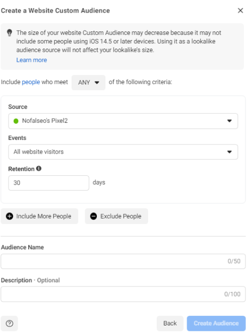 الجماهير المخصصة فى اعلانات الفيسبوك