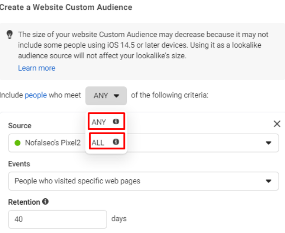 الجماهير المخصصة فى اعلانات الفيسبوك