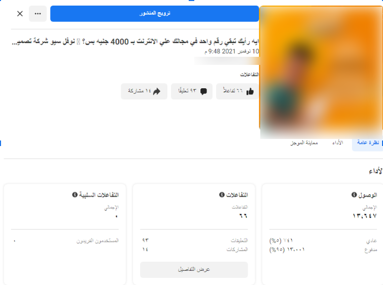 أدوات النشر التى يتم استخدامها على صفحة الفيس بوك