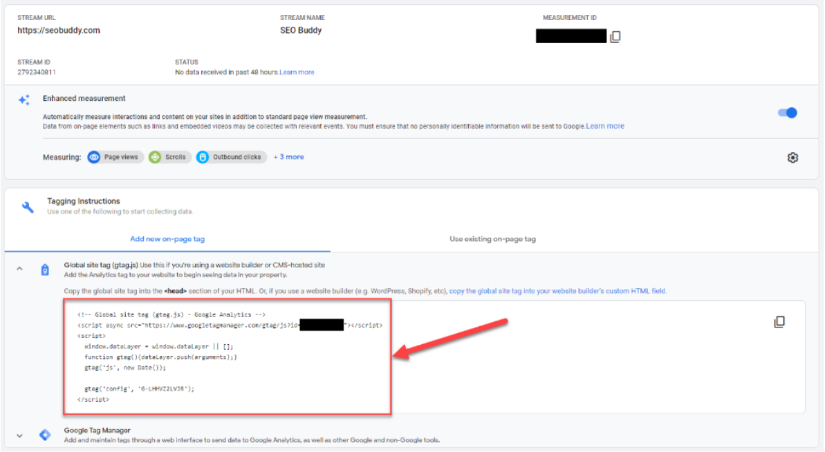 إضافة Google Analytics