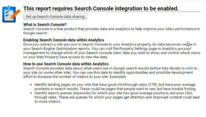 ربط Google Search Console إلى Google Analytics 
