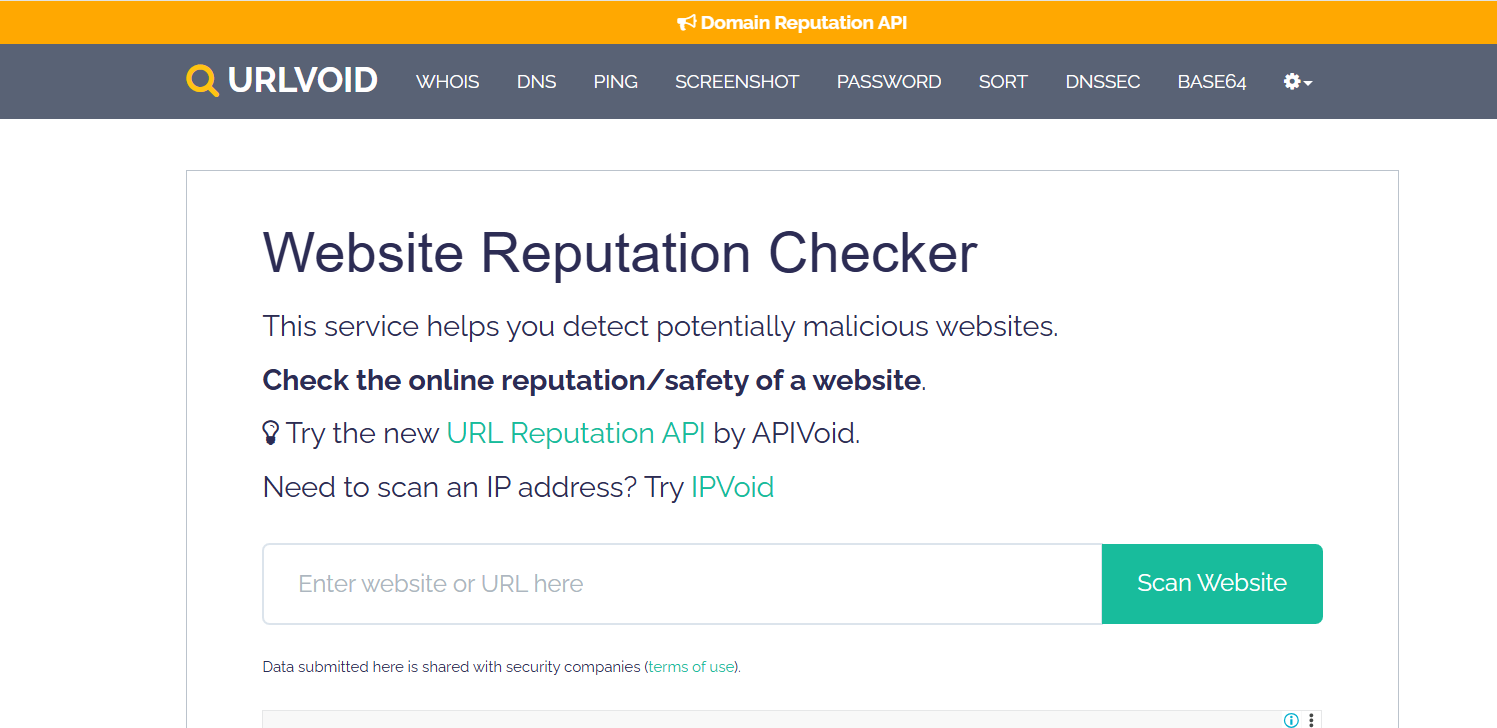 Scan your site for malicious links
