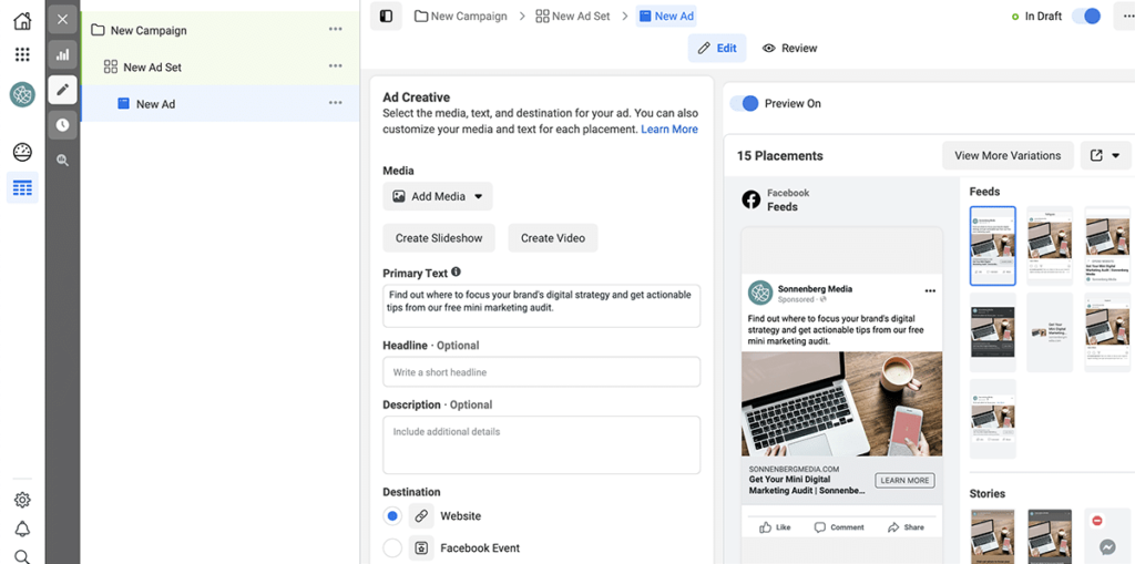 Advertising on Facebook